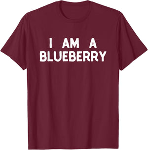 I Am A Blueberry Costume Halloween I'm Lazy Easy T-Shirt - T-Shirt | Maroon