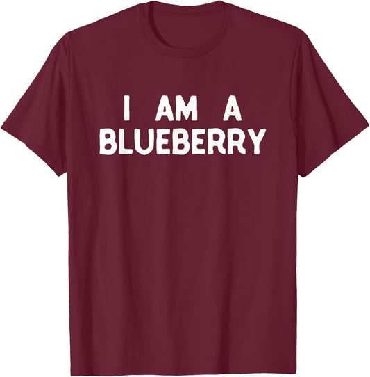 I Am A Blueberry Costume Halloween I'm Lazy Easy T-Shirt - T-Shirt | Maroon
