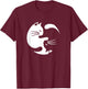 Cute Yin & Yang Cats Yoga Peace Lover Cat Lover Graphic T-Shirt - T-Shirt | Maroon