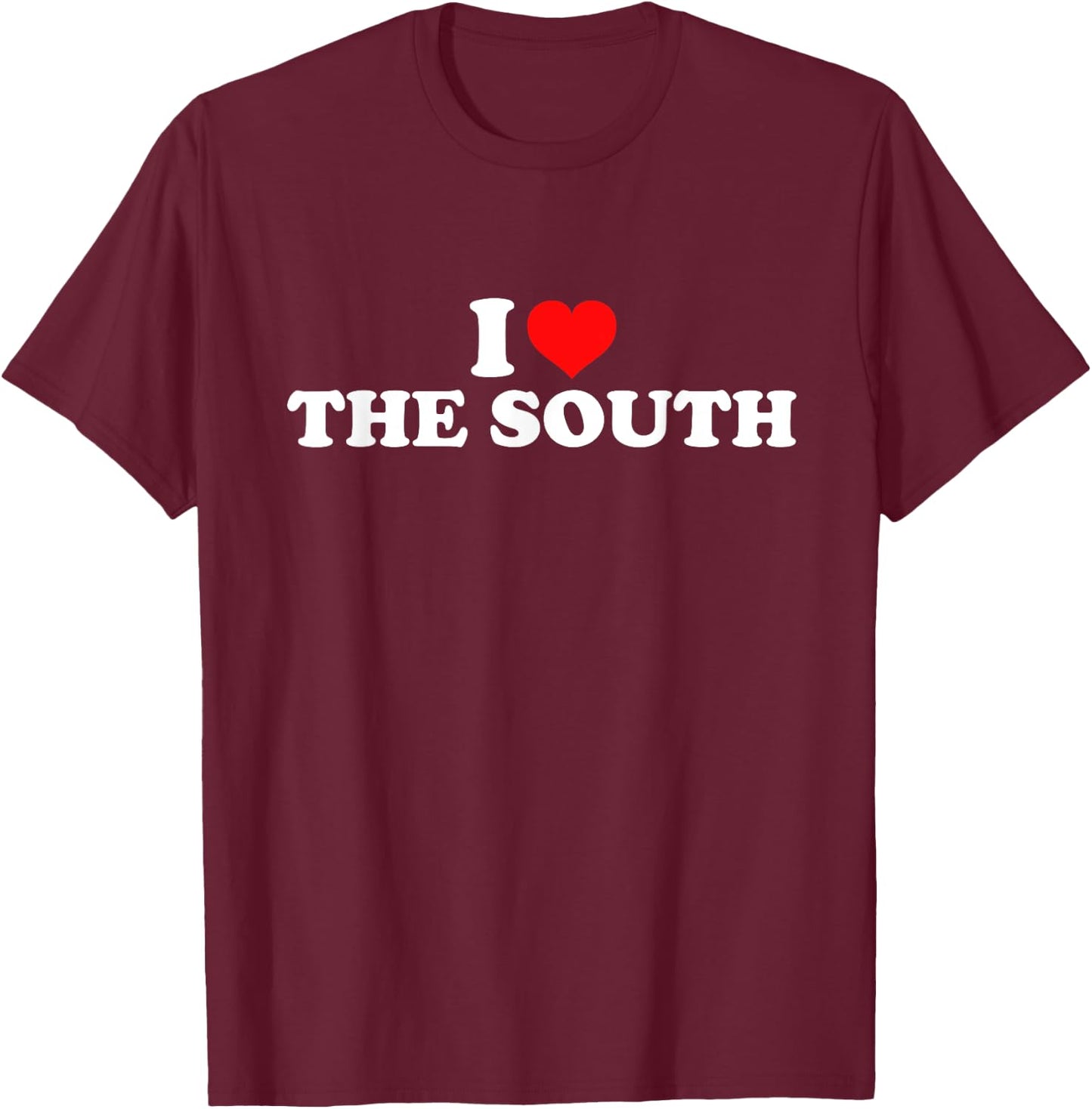 I Love The South T-Shirt - T-Shirt | Maroon