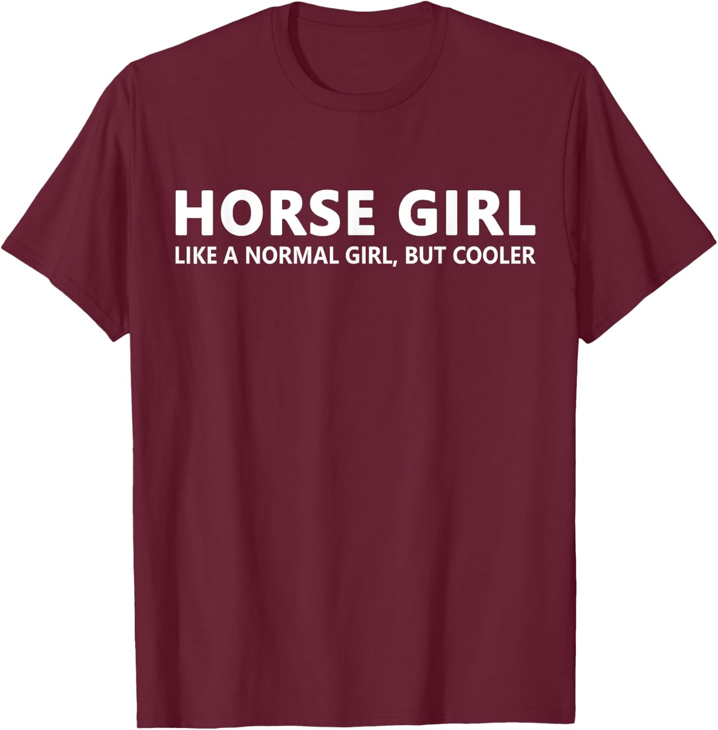 Horseback Riding Girl Horse Girl T-Shirt - T-Shirt | Maroon