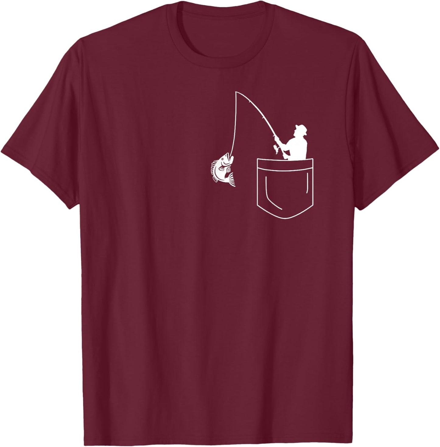Fishing in bag T-Shirt - T-Shirt | Maroon