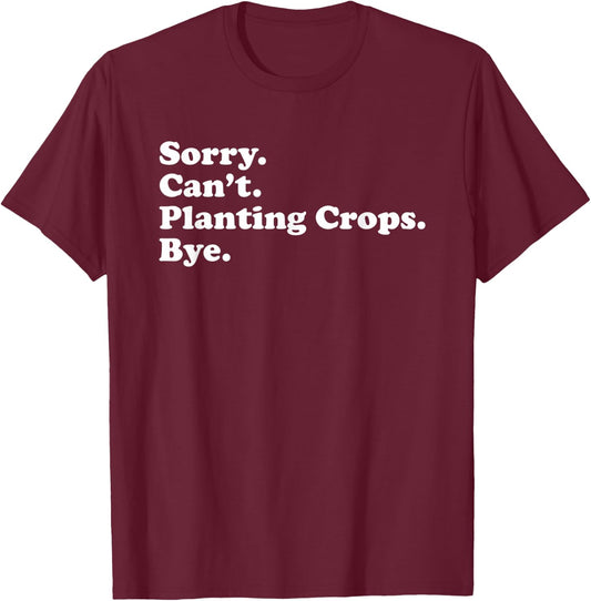 Funny Planting Crops Farmer Gift Women Boys or Girls T-Shirt - T-Shirt | Maroon