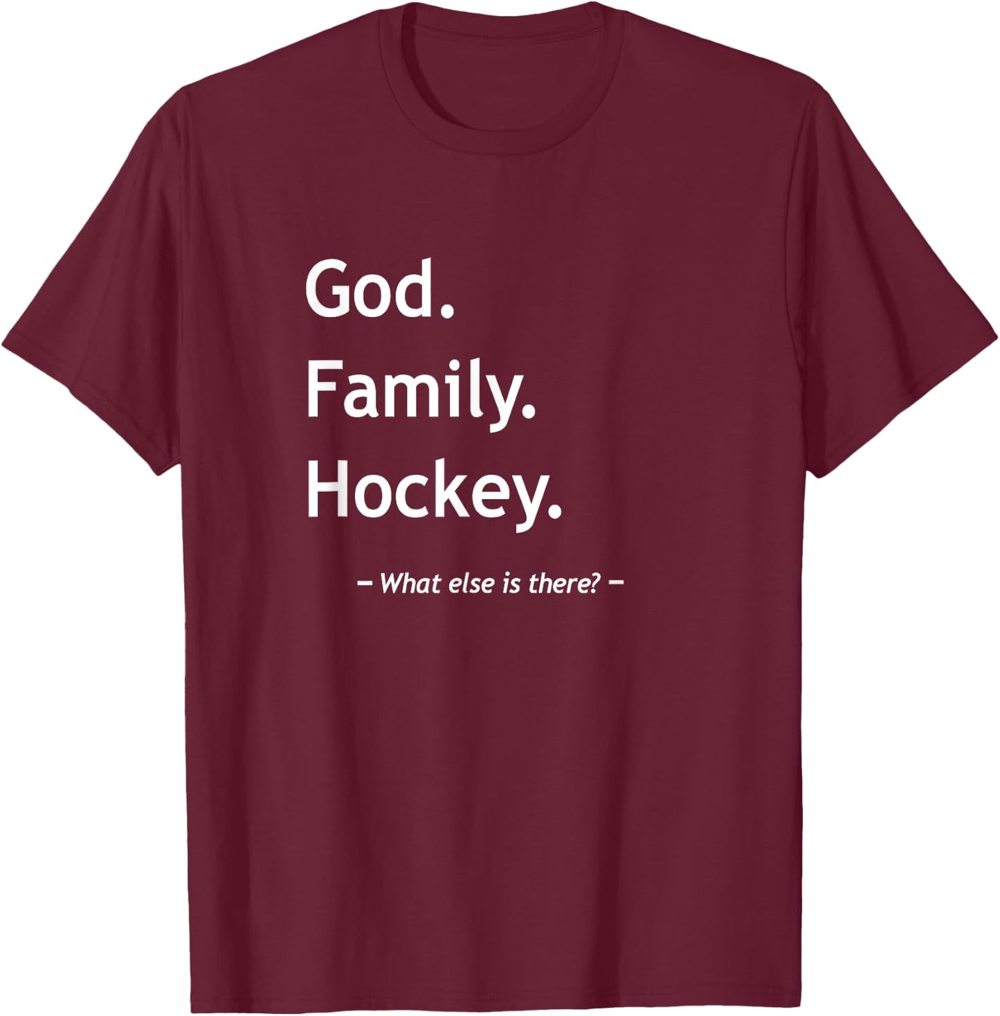 Christian Faith Jesus Christianity God Family Hockey T-Shirt - T-Shirt | Maroon