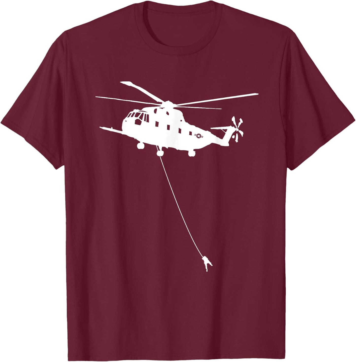Jolly Green Giant to the Rescue HH-3E Helicopter CSAR T-Shirt - T-Shirt | Maroon