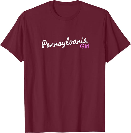 Pennsylvania Girl Apparel & Kids Pennsylvania T-Shirt - T-Shirt | Maroon