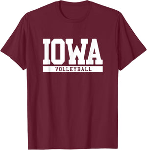 Iowa Volleyball T-Shirt - T-Shirt | Maroon