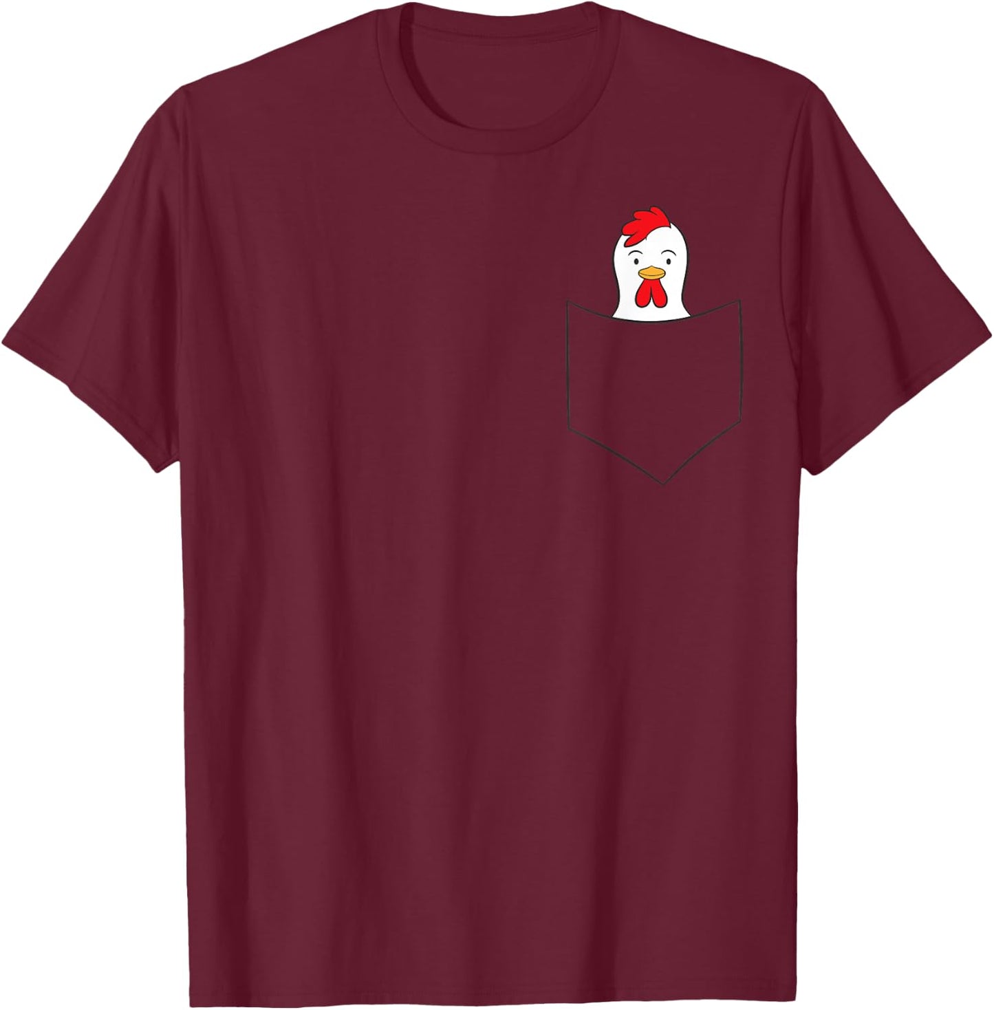 Chicken Pocket Chicken In A Pocket Rooster T-Shirt - T-Shirt | Maroon