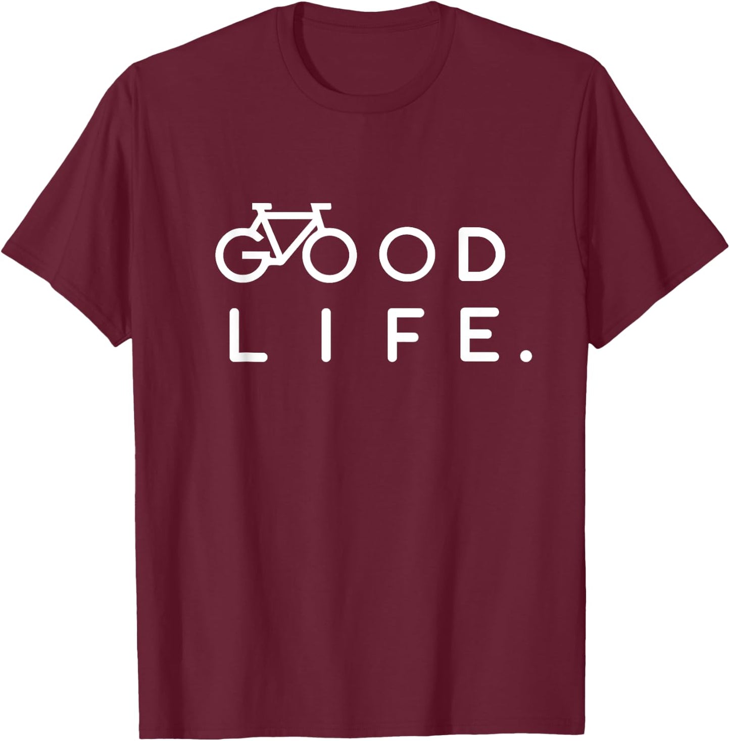 Good Life. MTB Cycling Apparel - Road Biking / Mountain Bike T-Shirt - T-Shirt | Maroon
