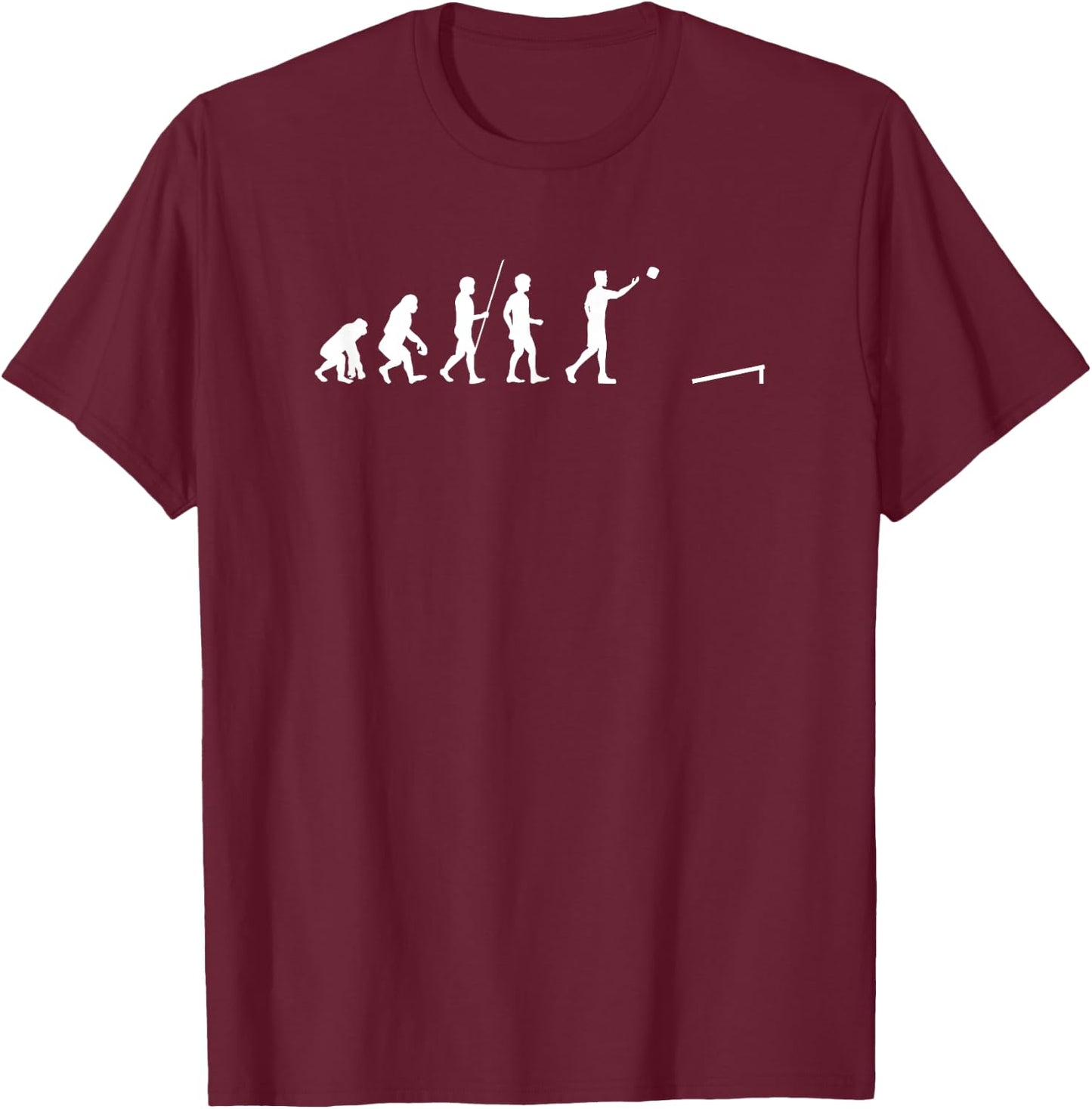 Funny Born To Toss Cornhole Evolution Of Cornhole Player T-Shirt - T-Shirt | Maroon