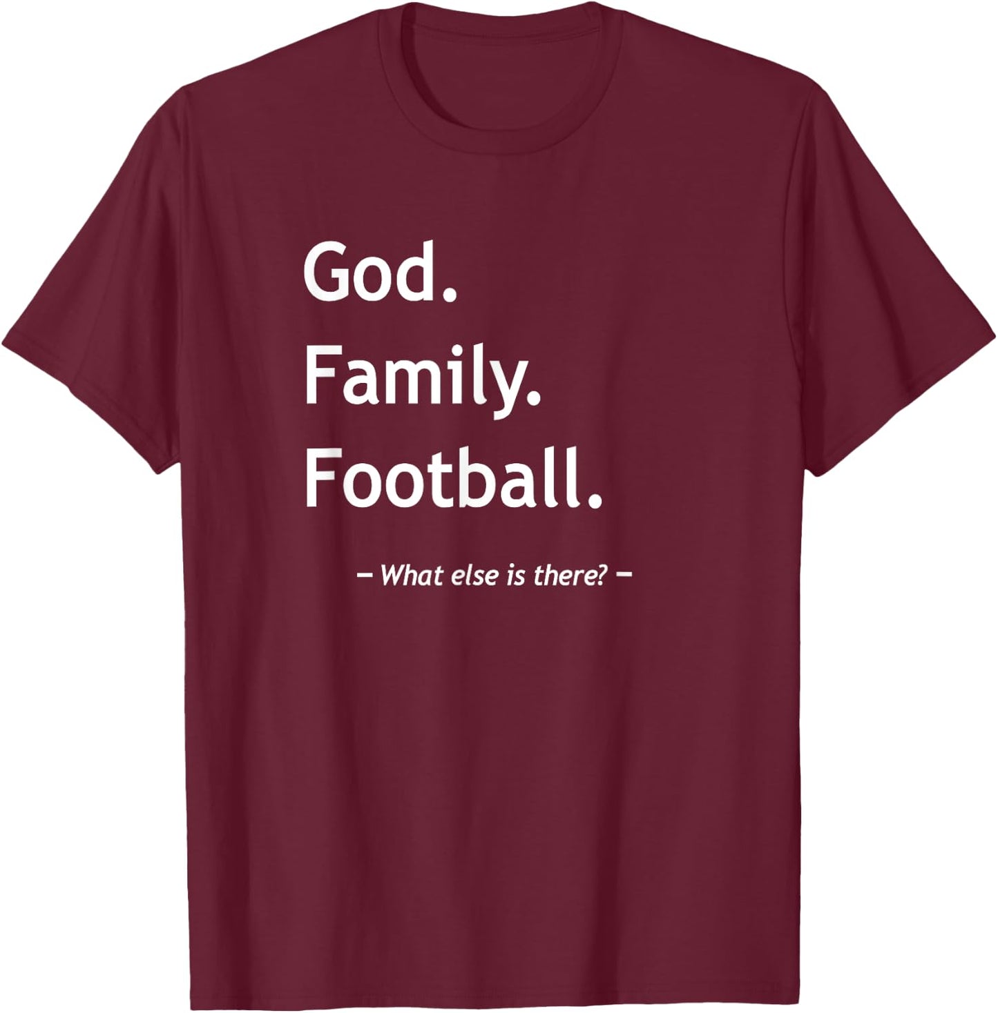 Christian Faith Jesus Christianity God Family Football T-Shirt - T-Shirt | Maroon
