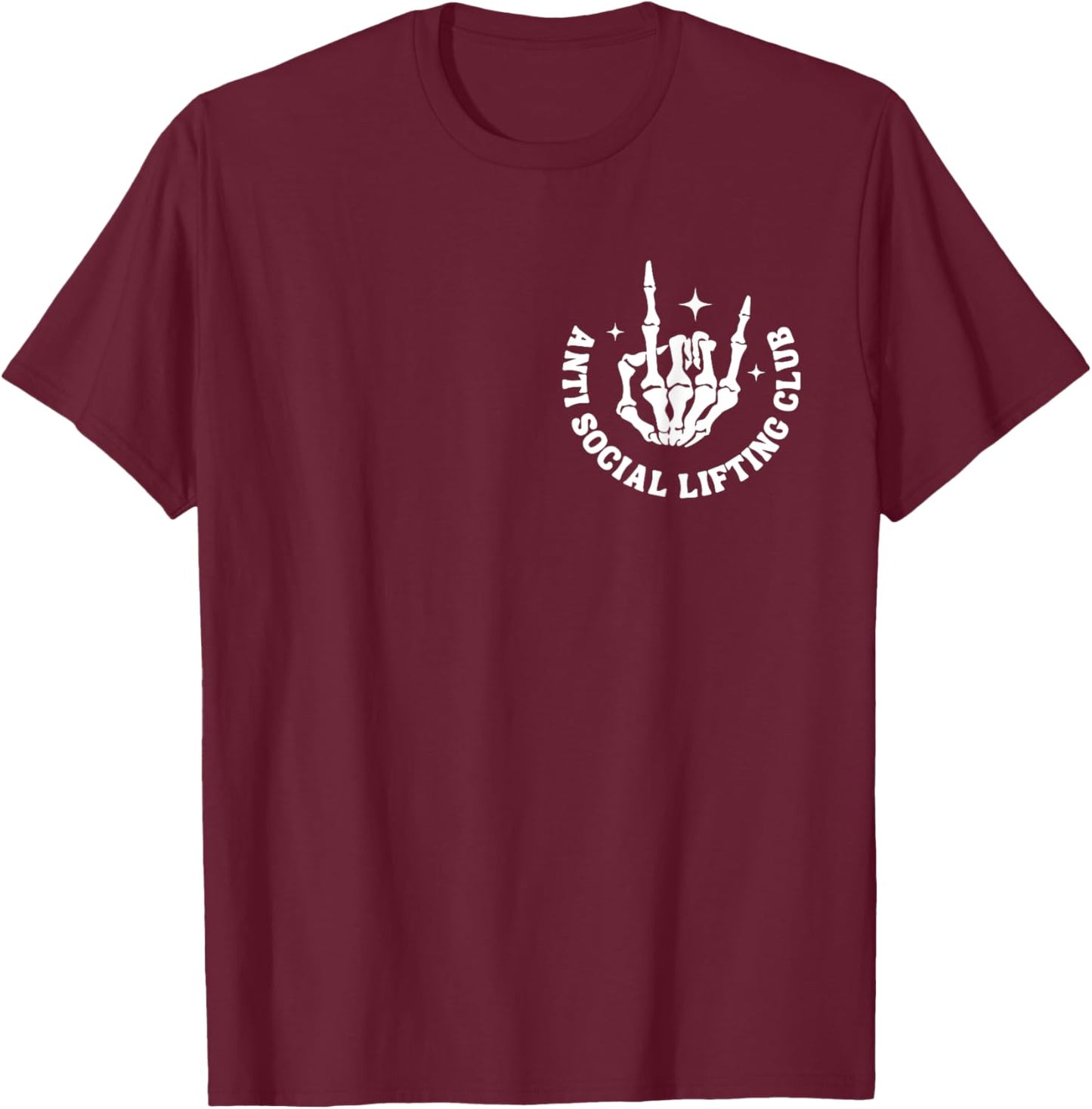Anti Social Lifting Club Funny Gym Bodybuilder Fitness T-Shirt - T-Shirt | Maroon
