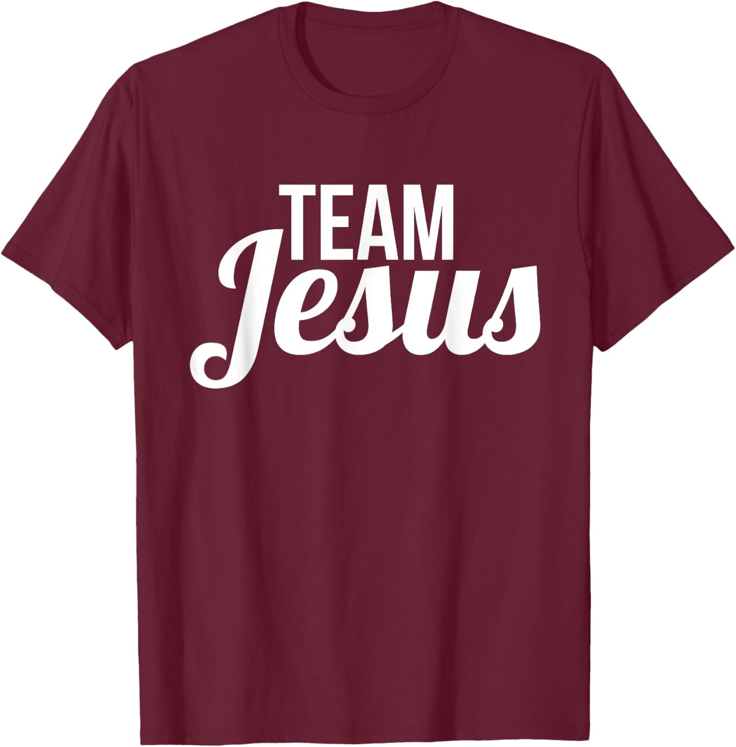Team Jesus Shirt Vintage Bold Cool Christian T-Shirt - T-Shirt | Maroon