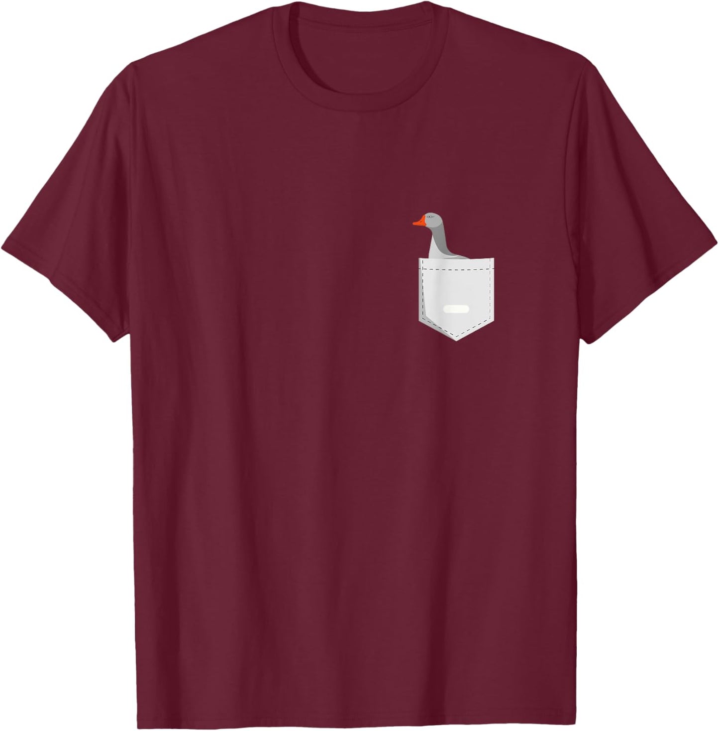 Ornithology Goose Farm Animal Kids Toddlers Gift Pocket Goose T-Shirt - T-Shirt | Maroon