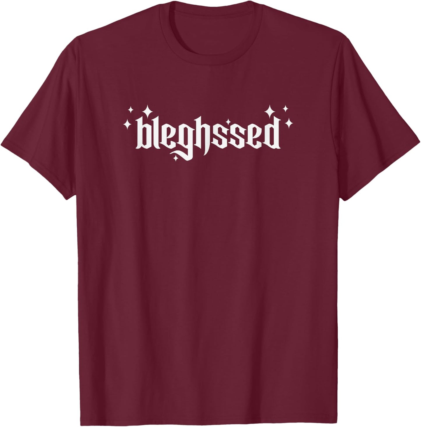Bleghssed Funny Heavy Metal Blegh T-Shirt - T-Shirt | Maroon