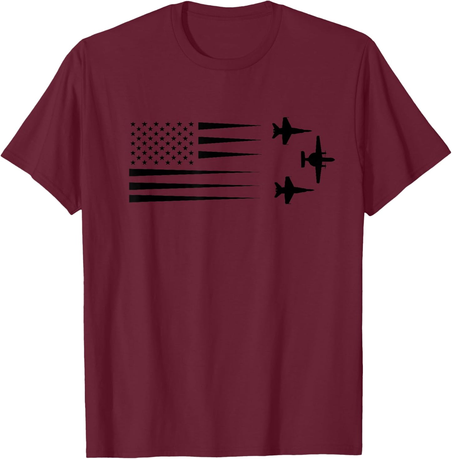 E-2 Hawkeye Airplane F-18 Hornet T-Shirt - T-Shirt | Maroon