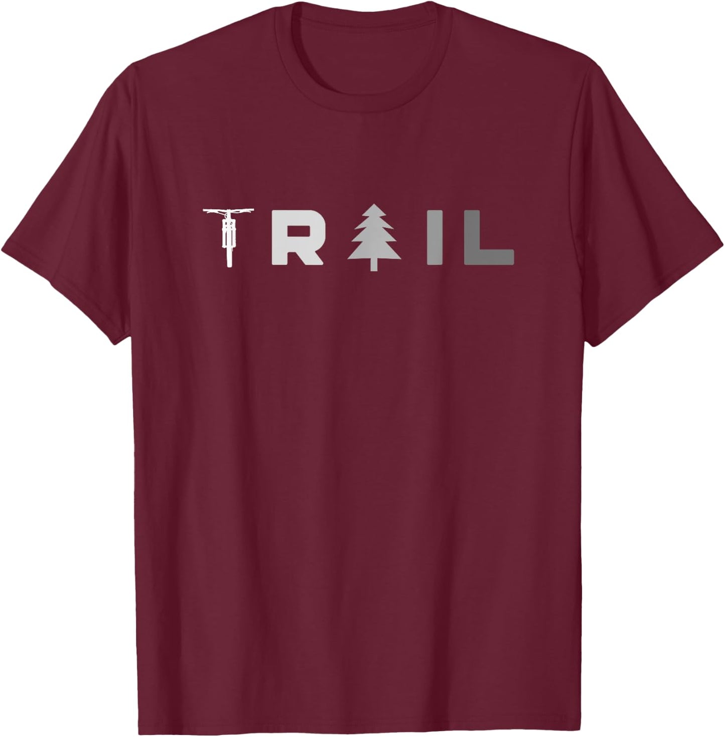 Trail MTB Mountain Bike Apparel - MTB Mountain Bike T-Shirt - T-Shirt | Maroon