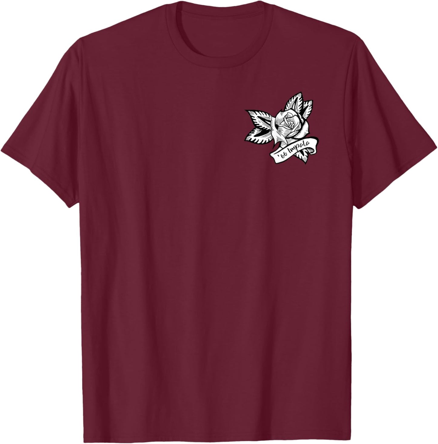 Classic 1966 Impala Vintage Car T-Shirt - T-Shirt | Maroon