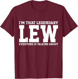 Lew Surname Funny Team Family Last Name Lew T-Shirt - T-Shirt | Maroon