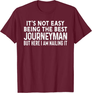 Best Journeyman Electrician Contractor Construction Dad Gift T-Shirt - T-Shirt | Maroon