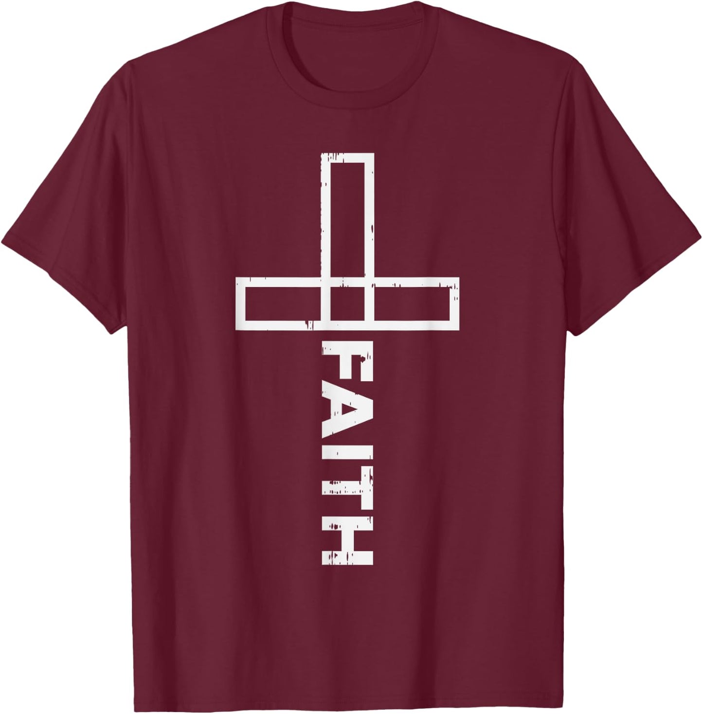 BoredKoalas Jesus Shirts Christian Catholic Gifts Faith Christian Cross T-Shirt - T-Shirt | Maroon