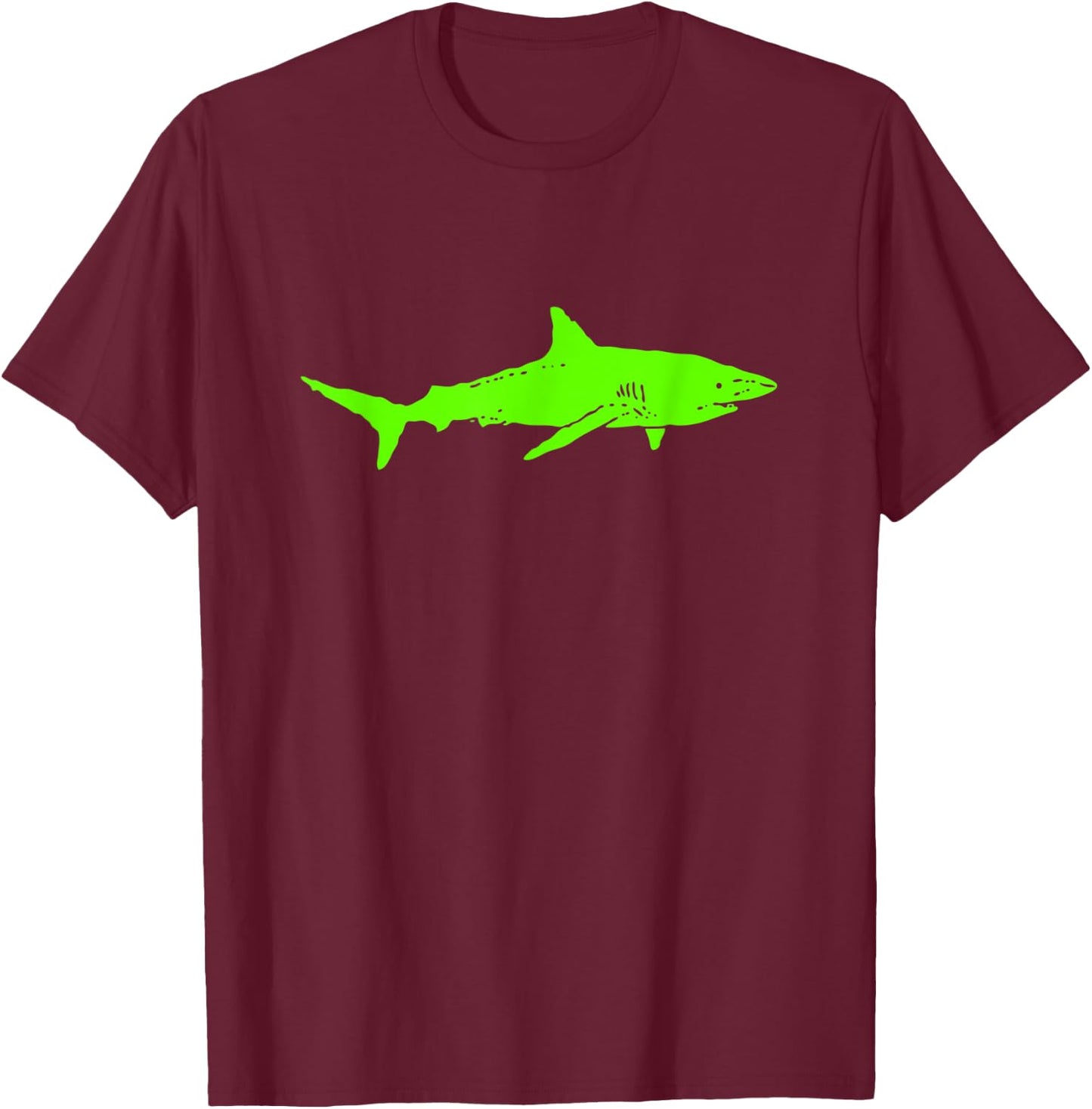 Shark Shirt | Shark Silhoulette | Shark Lover Gift | Shark T-Shirt - T-Shirt | Maroon