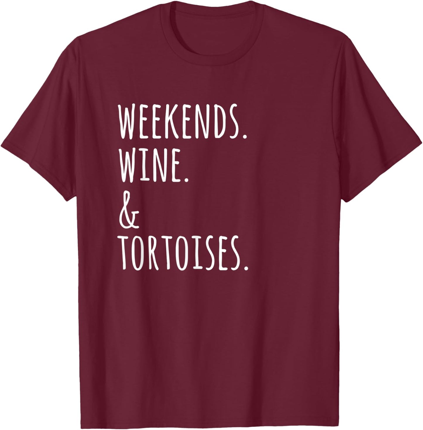 Weekends Wine Tortoise Pet T-Shirt - T-Shirt | Maroon