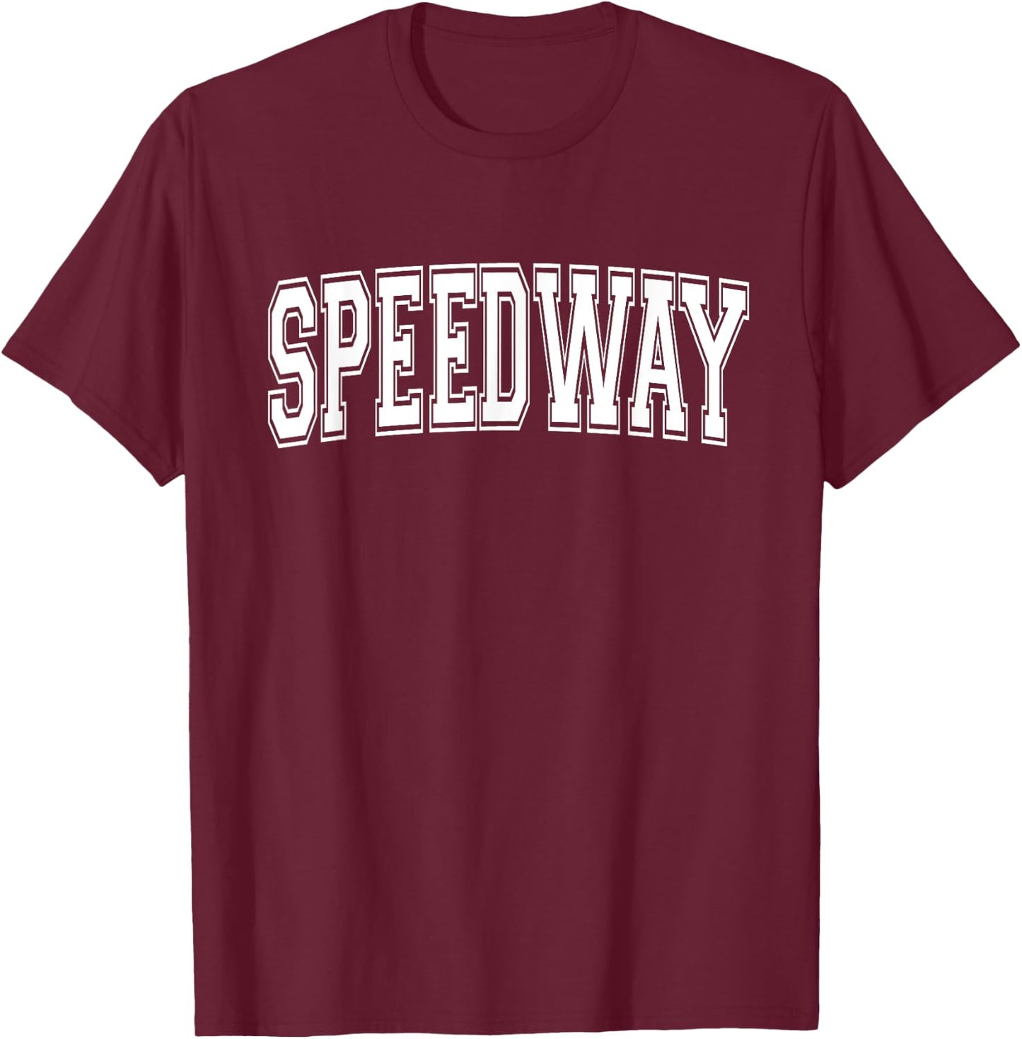 SPEEDWAY IN INDIANA USA Vintage Sports Varsity Style T-Shirt - T-Shirt | Maroon