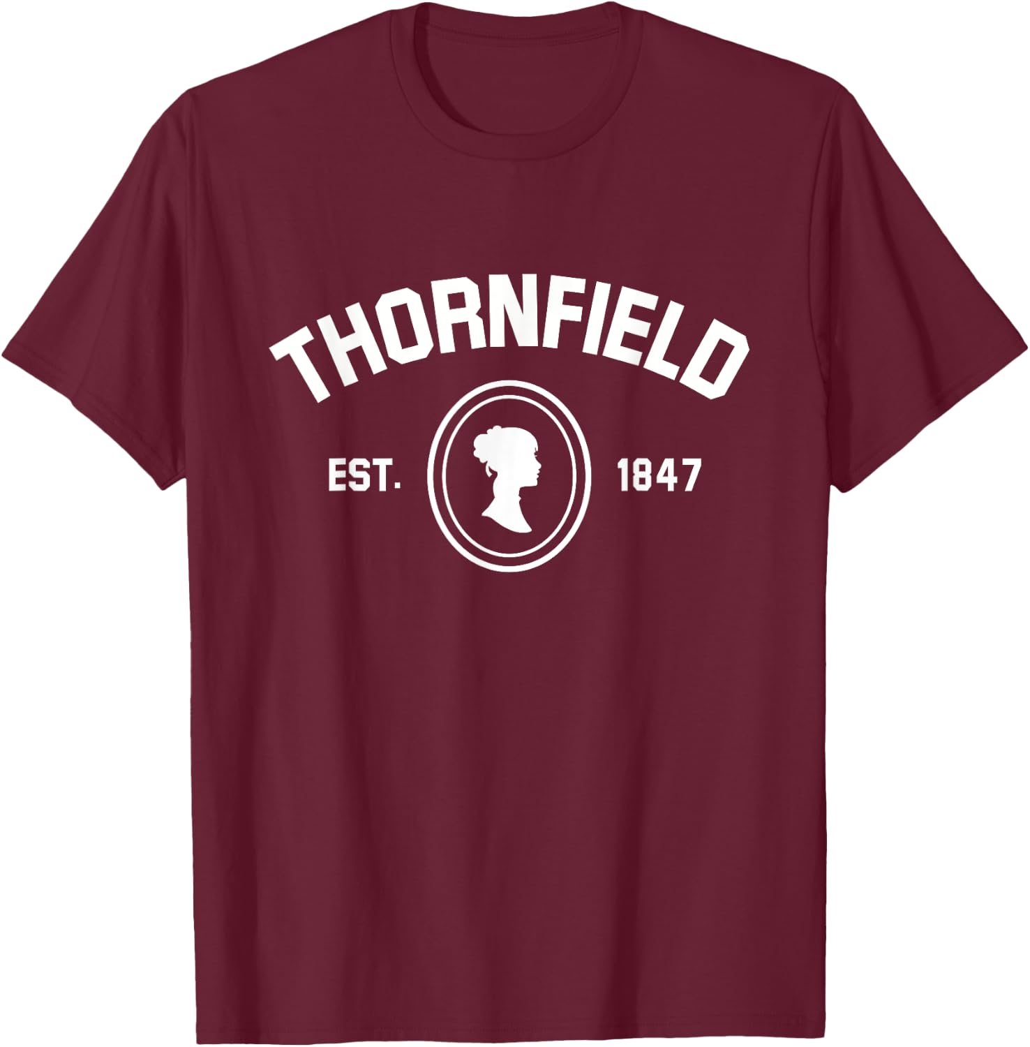 Jane Eyre Charlotte Bronte Thornfield 1847 - Book Lover T-Shirt - T-Shirt | Maroon