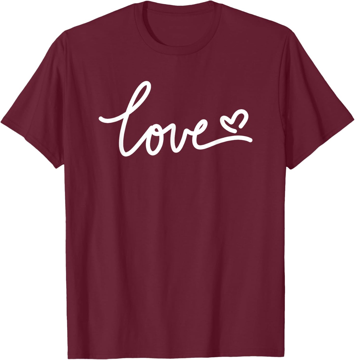Love Heart for Valentine's T-Shirt - T-Shirt | Maroon
