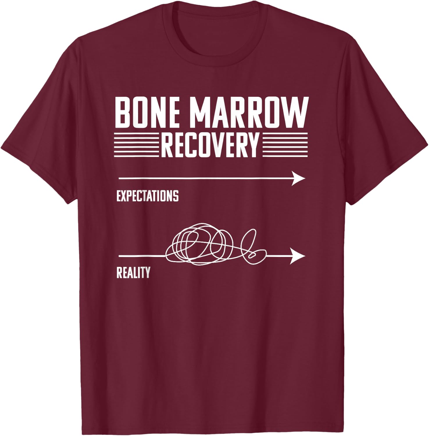Funny Bone Marrow Transplant Organ Donor Survivor Recovery T-Shirt - T-Shirt | Maroon
