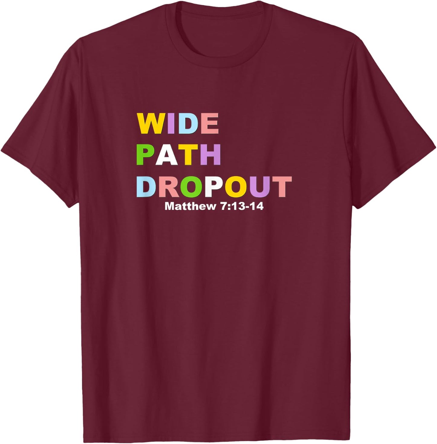 Wide Path Dropout T-Shirt - T-Shirt | Maroon