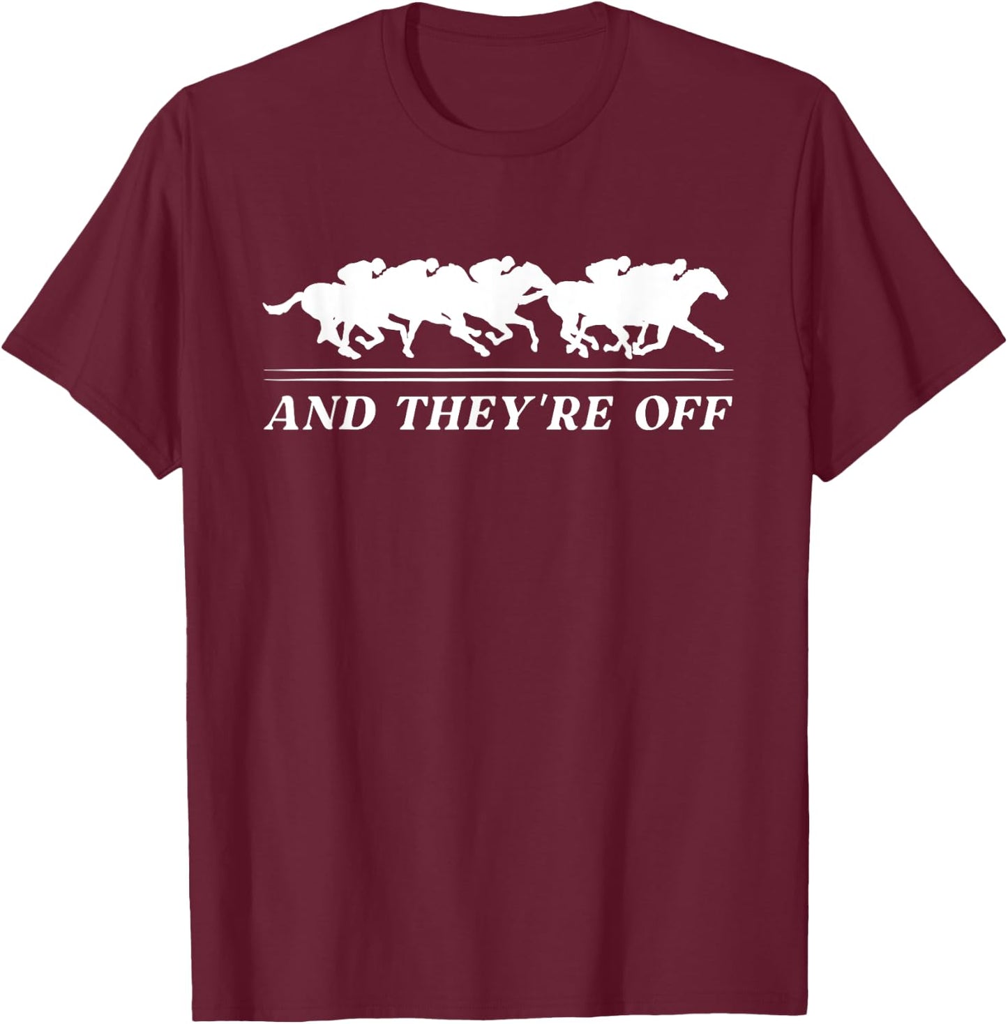 Funny Horse Racing Jockey Racer Derby Rider Track Race Gifts T-Shirt - T-Shirt | Maroon