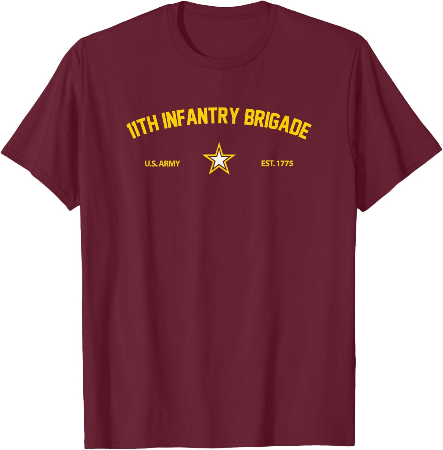 US Army 11th Infantry Brigade T-Shirt - T-Shirt | Maroon