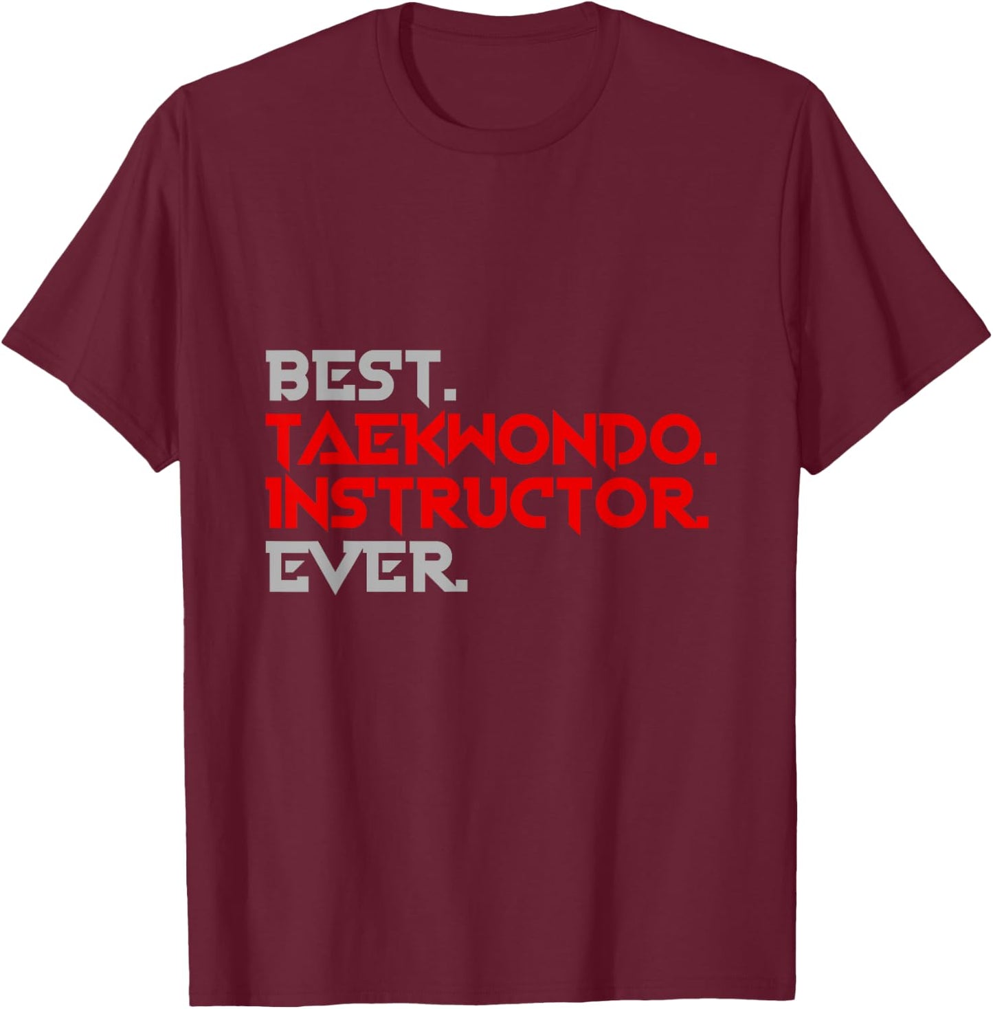 Korean Taekwondo Instructor Gift Taekwondo T-Shirt - T-Shirt | Maroon