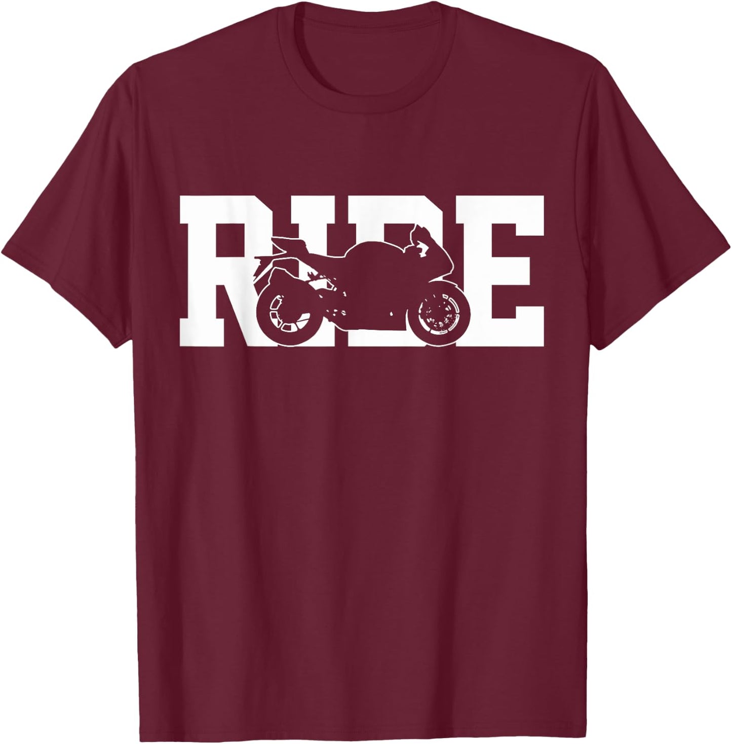 Motorcycle Racing Biker Racer Gift T-Shirt - T-Shirt | Maroon