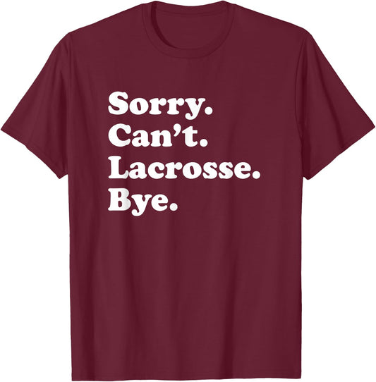 Funny Lacrosse Gift Women Boys or Girls T-Shirt - T-Shirt | Maroon