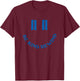 Blockbuster Be Kind Smiley Face with Logo Retro T-Shirt - T-Shirt | Maroon