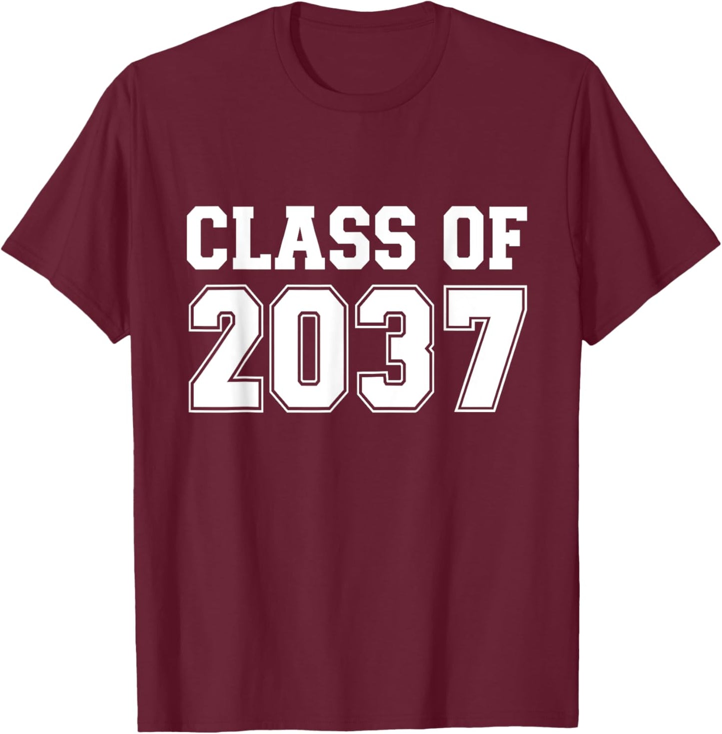 Grow with me class of 2037 vintage graduation preschool T-Shirt - T-Shirt | Maroon