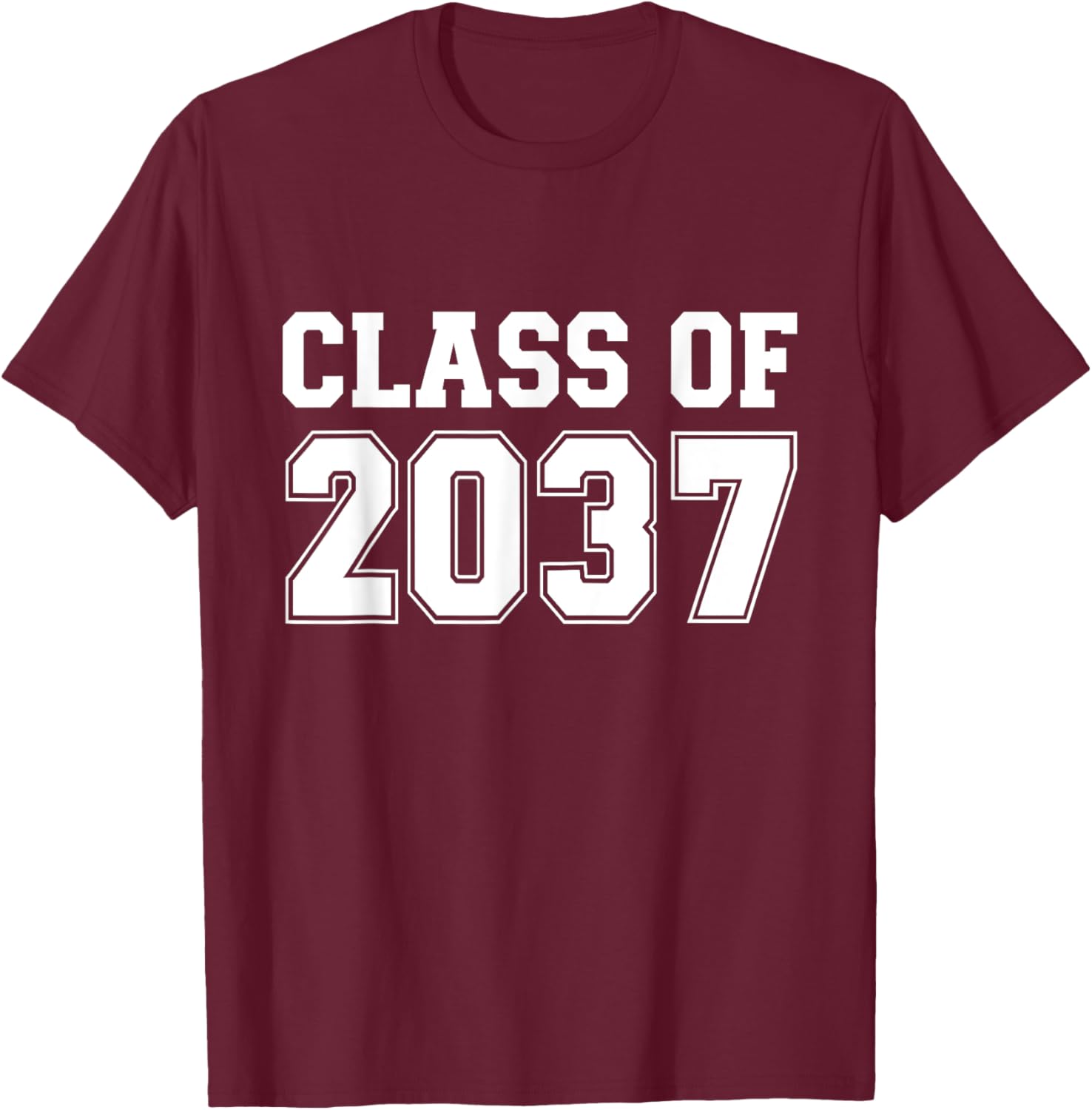 Grow with me class of 2037 vintage graduation preschool T-Shirt - T-Shirt | Maroon