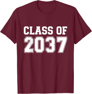 Grow with me class of 2037 vintage graduation preschool T-Shirt - T-Shirt | Maroon