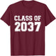 Grow with me class of 2037 vintage graduation preschool T-Shirt - T-Shirt | Maroon