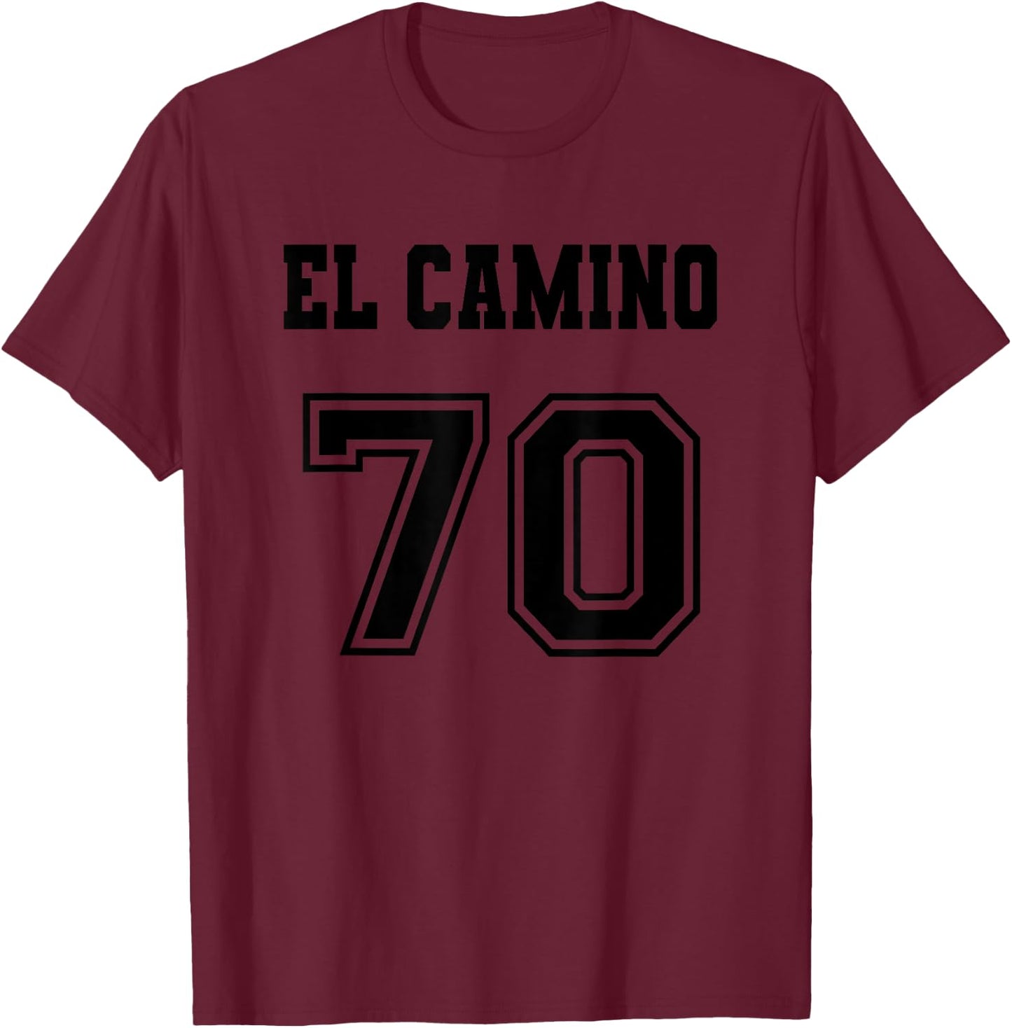 Jersey Style El Camino 70 1970 Old School Muscle Pickup Car T-Shirt - T-Shirt | Maroon