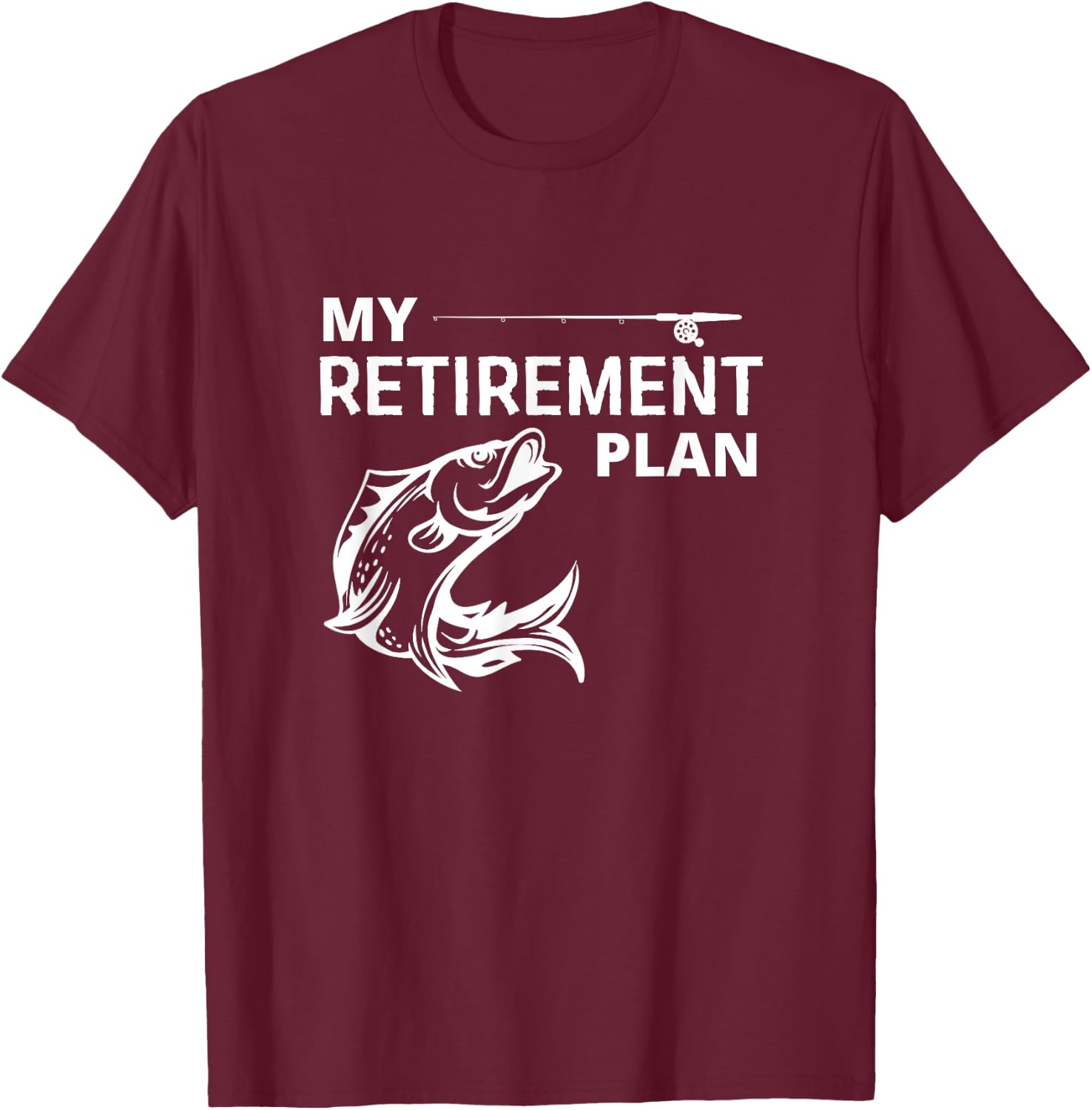 Mein Pensionplan ist Angeling T-Shirt - T-Shirt | Maroon