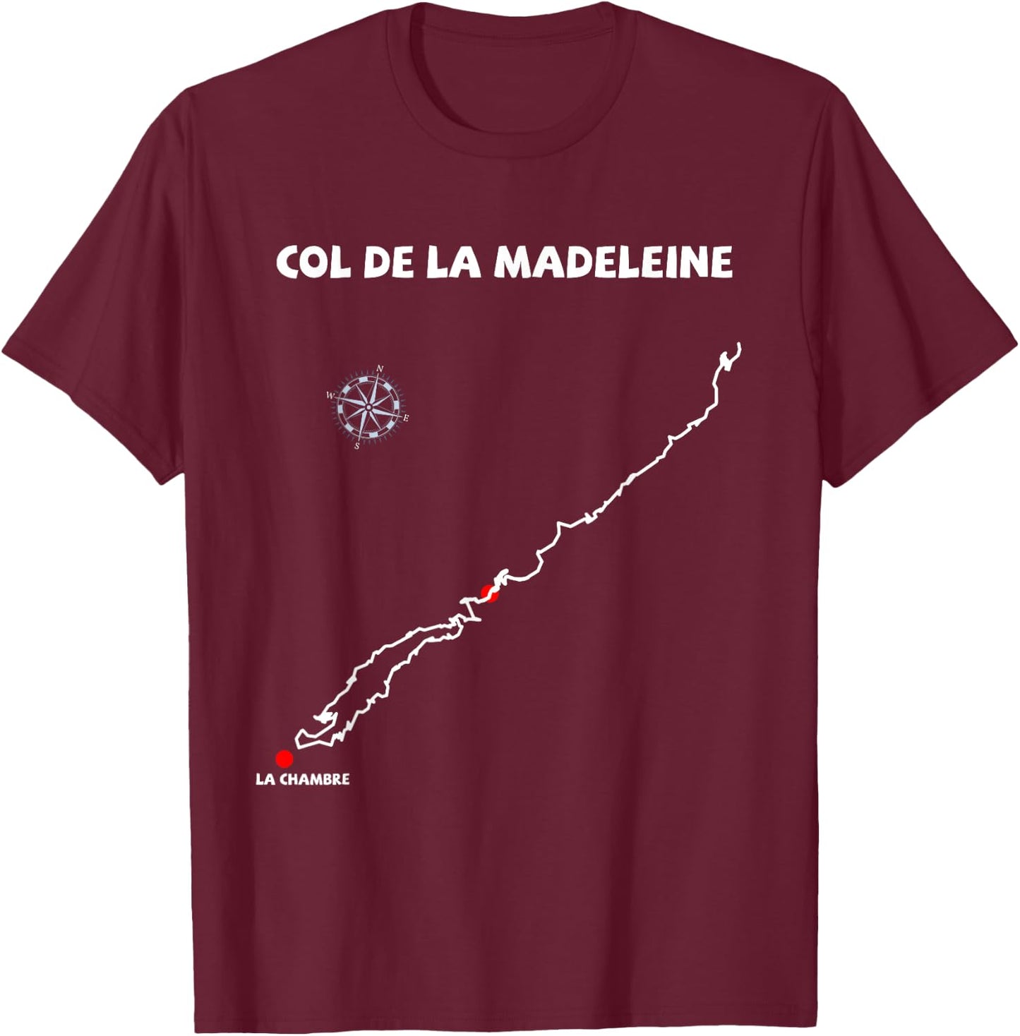 Col de la Madeleine Serpentine France T-Shirt - T-Shirt | Maroon