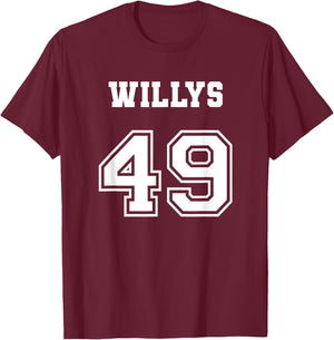 Jersey Style 49 1949 Willys 4x4 Vintage MB Army Truck Car T-Shirt - T-Shirt | Maroon
