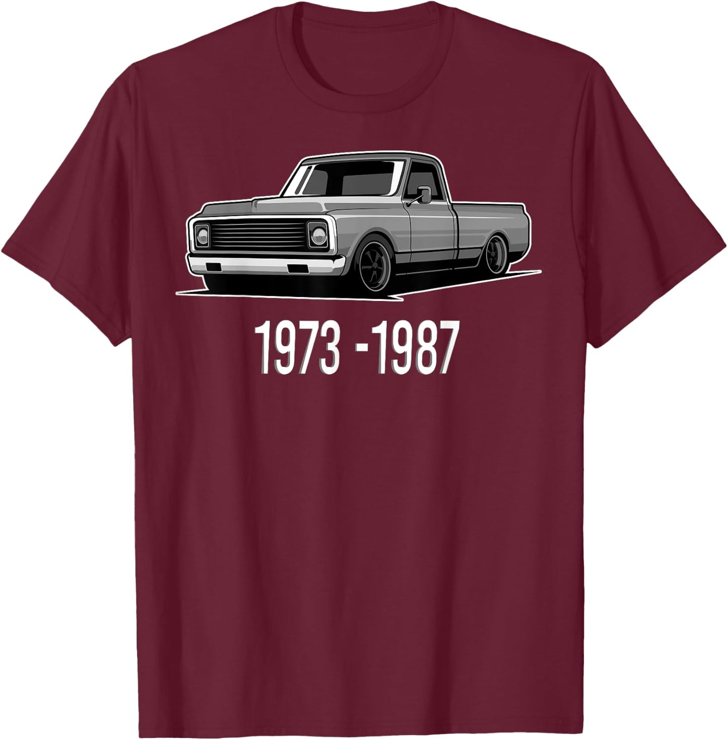 1973-1987 Funny Squarebody Vintage T-Shirt - T-Shirt | Maroon