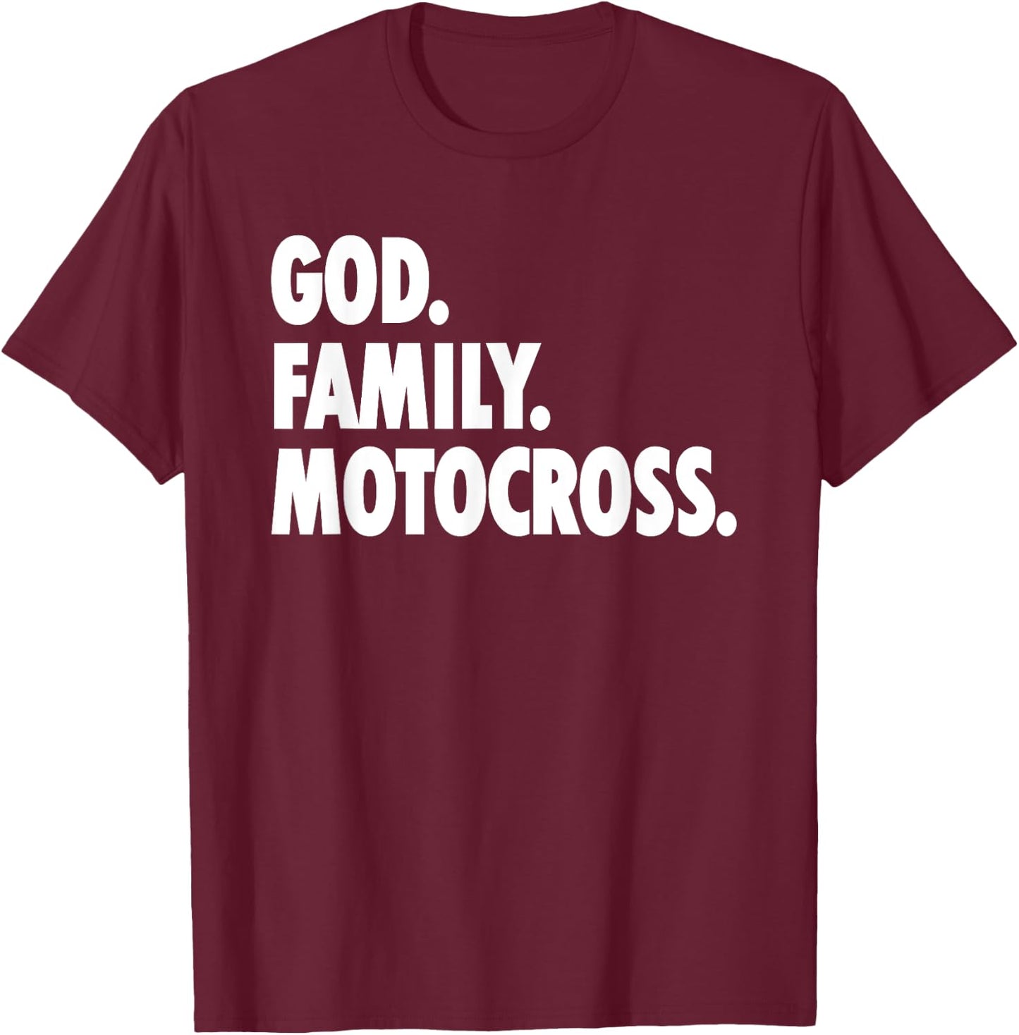 God Family MotoCross - Novelty Faith T-Shirt - T-Shirt | Maroon