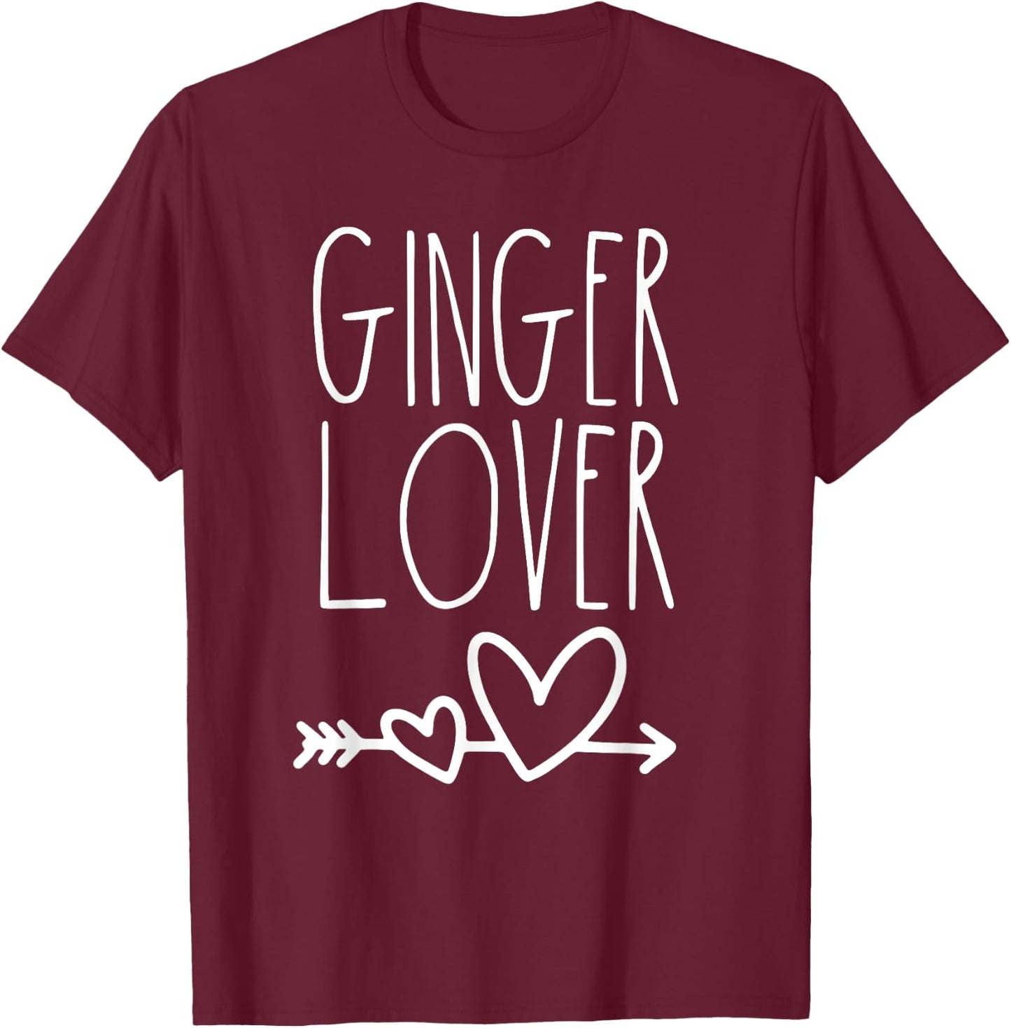 I Love My Ginger Husband Redhead Wife Team Ginger Lover T-Shirt - T-Shirt | Maroon