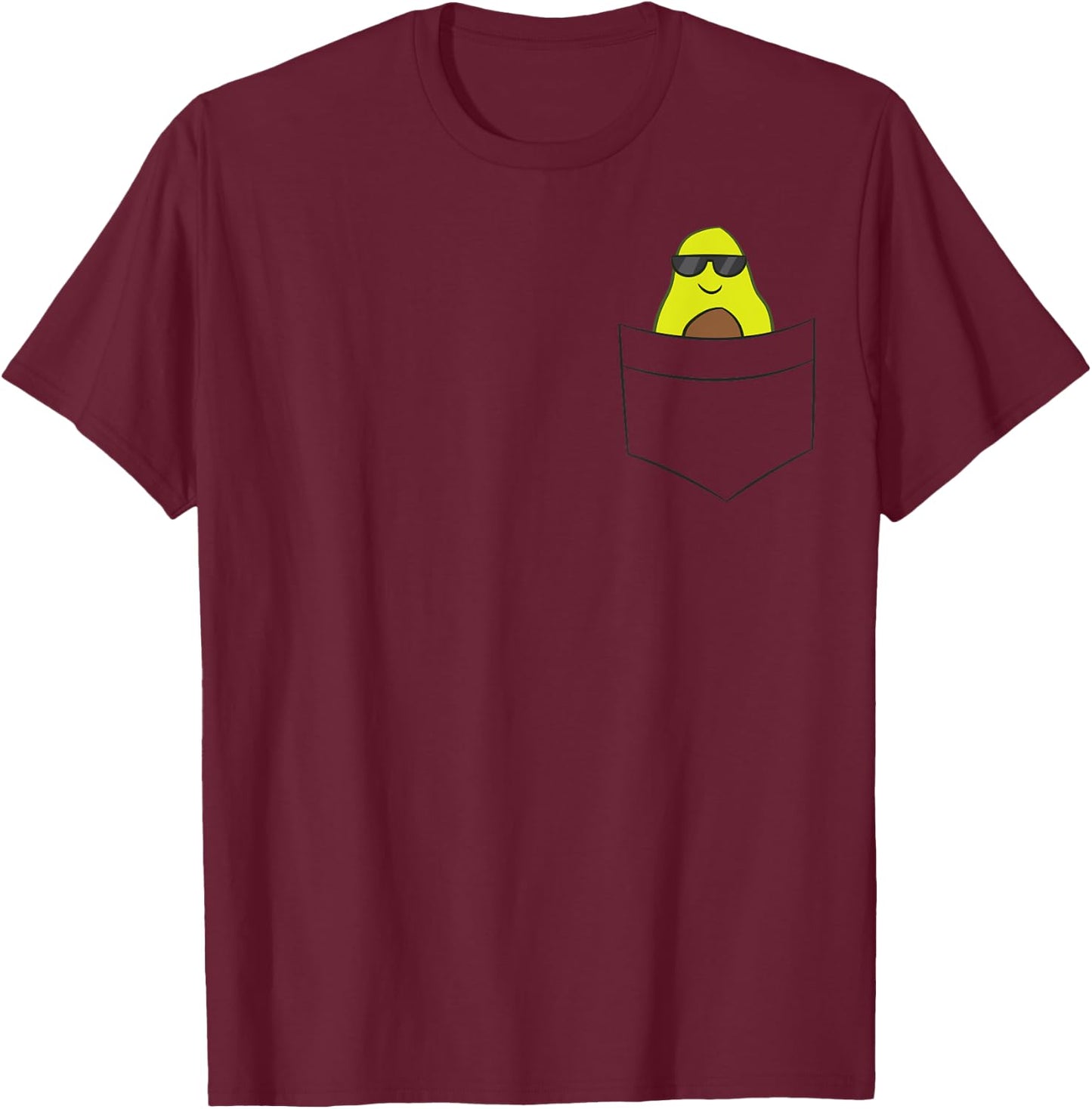 Avocado In A Pocket Vegan Food Avocado In Pocket T-Shirt - T-Shirt | Maroon